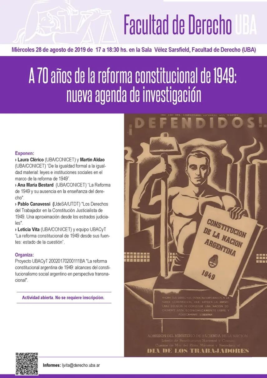 “A 70 años de la reforma constitucional de 1949: nueva agenda de investigación”